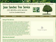 Tablet Screenshot of juansancheztreeservice.com